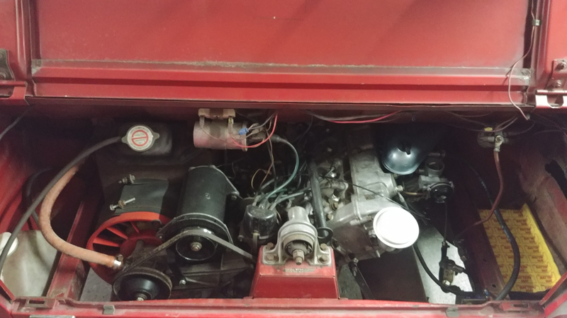 They put the engine in the back. It was designed as a motor for a water pump on a fire truck I believe.